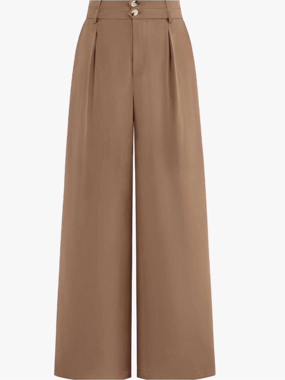 Brand New High-Waist Wide Leg Pants in Camel Brown